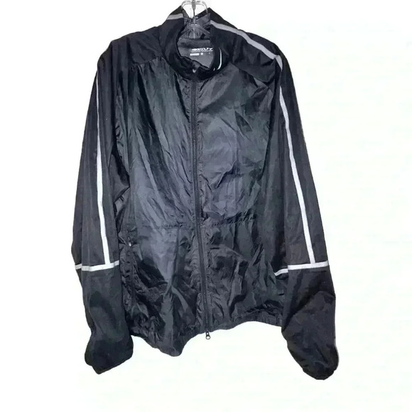 Nike Men's Golf Windbreaker Jacket Black XL Mock Neck Zip-Up - Picture 1 of 10